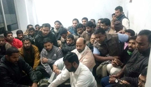 Priests car fired in Madhya Pradesh